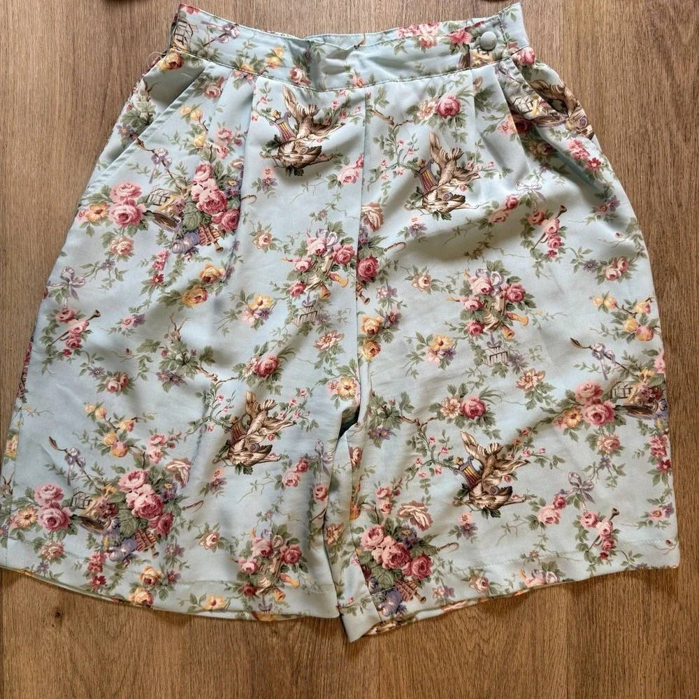 Vintage Eagle River Traders 2 piece set blue‎ floral lace